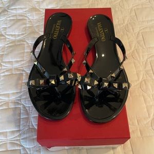 Barely used Valentino Rockstuds Jelly Sandals.